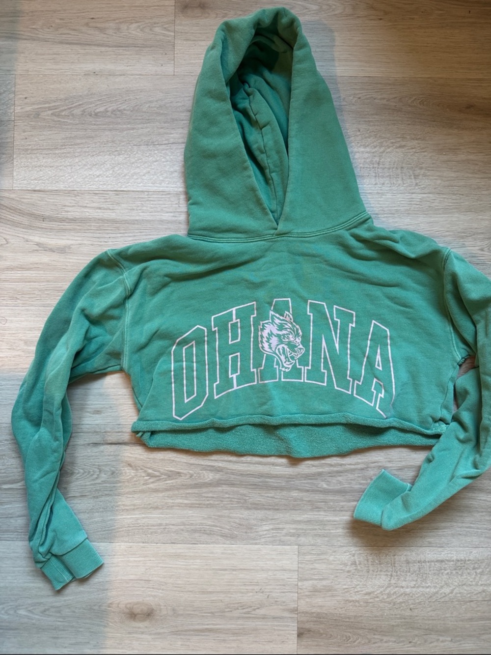 Darc Sport Ohana Green Cropped Hoodie Sweatshirt